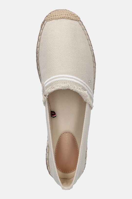 Tommy Hilfiger espadrilles FRINGE CANVAS CLOSED ESPADRILLE bézs FW0FW08881