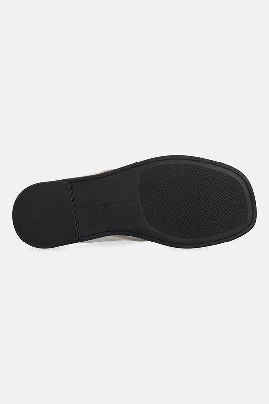 Kožené sandály Tommy Hilfiger COLOR BLOCK THONG FLAT SANDAL FW0FW08883 béžová