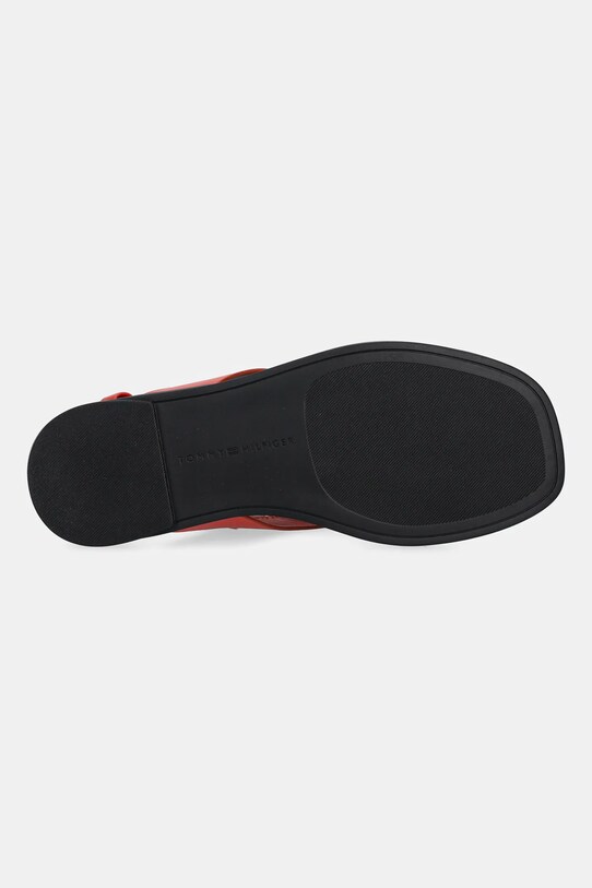Tommy Hilfiger sandale de piele COLOR BLOCK THONG FLAT SANDAL FW0FW08883 rosu