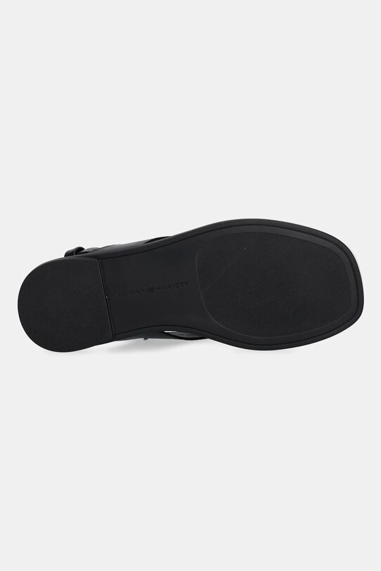 Шкіряні сандалі Tommy Hilfiger COLOR BLOCK THONG FLAT SANDAL FW0FW08883 чорний