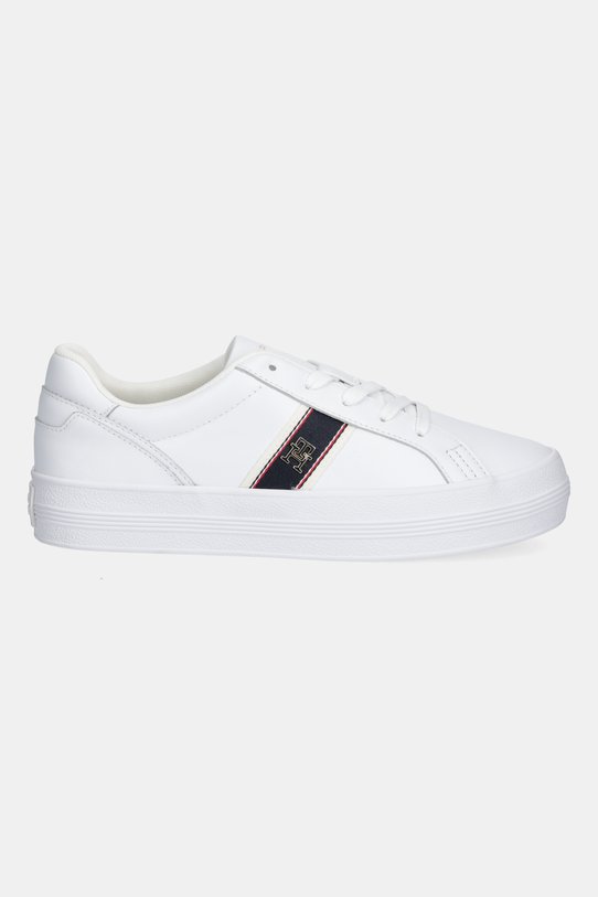 Tommy Hilfiger sneakersy skórzane VULC WEBBING SNEAKER FW0FW08903 biały AW25