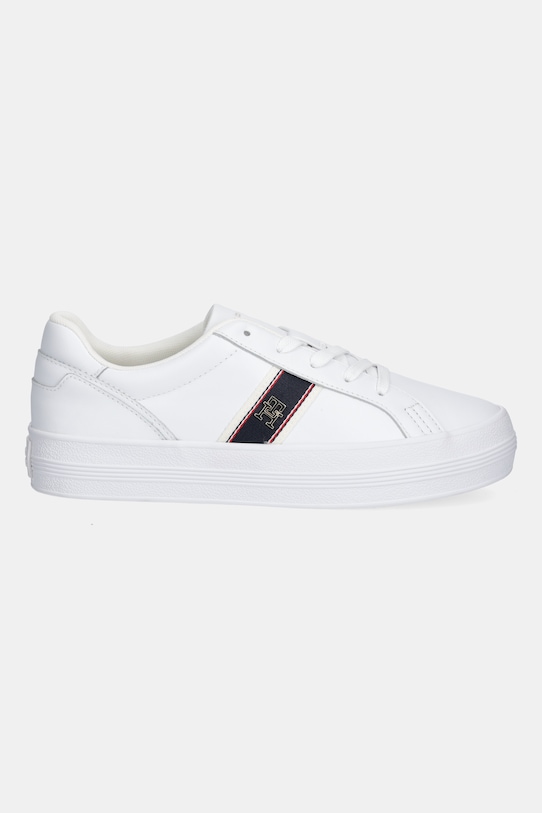 Tommy Hilfiger sneakers in pelle VULC WEBBING SNEAKER FW0FW08903 bianco AW25
