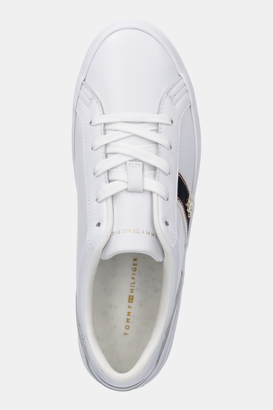 Tommy Hilfiger sneakersy skórzane VULC WEBBING SNEAKER biały FW0FW08903