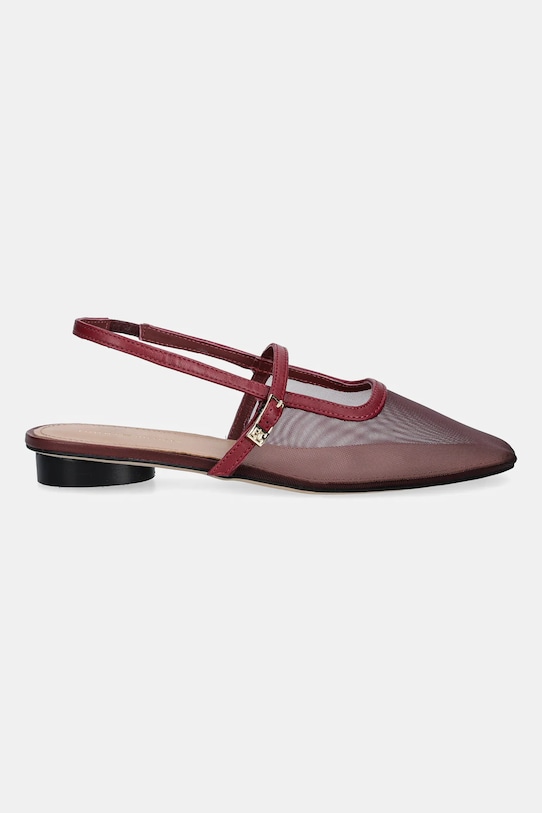 Tommy Hilfiger baleriny MESH ROUND HEEL BALLERINA FW0FW08962 bordowy AW25
