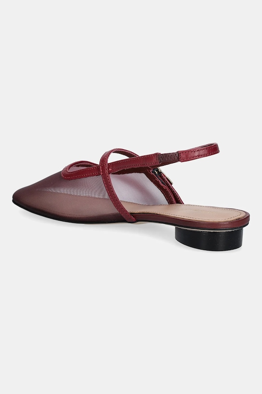 Obuwie Tommy Hilfiger baleriny MESH ROUND HEEL BALLERINA FW0FW08962 bordowy