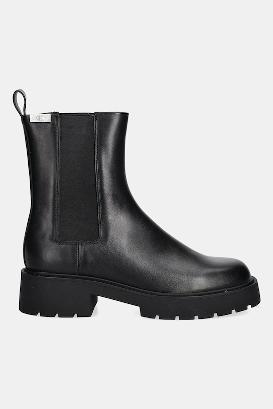 Calvin Klein Jeans sztyblety skórzane COMBAT MID CHELSEA BOOT HW LTH YW0YW01869 czarny AW25