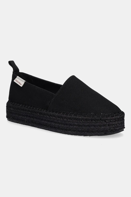 Calvin Klein Jeans espadryle PLATFORM ESPADRILLE ML CS platforma czarny YW0YW01871