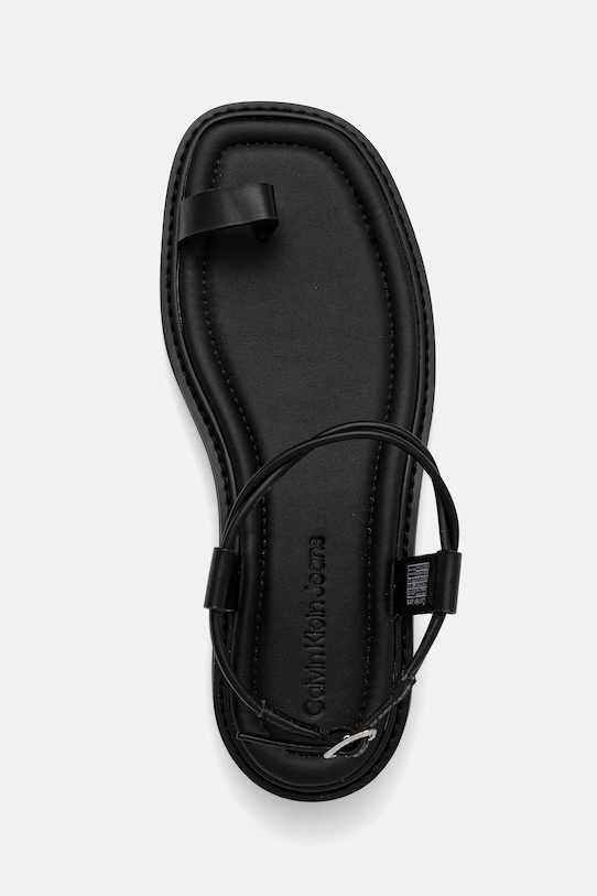 Calvin Klein Jeans sandały ROPE TOE POST SANDAL LTH MG czarny YW0YW01893