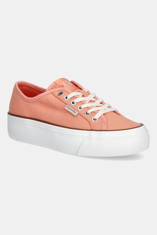 Tenisky Calvin Klein Jeans VULC FLATFORM CTN LOGO TAG platforma oranžová YW0YW01838