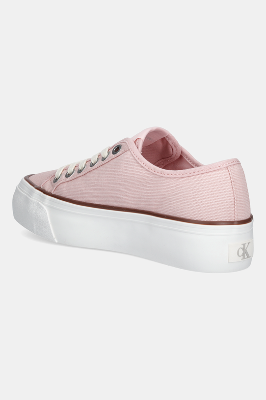 Boty Tenisky Calvin Klein Jeans VULC FLATFORM CTN LOGO TAG YW0YW01838 růžová
