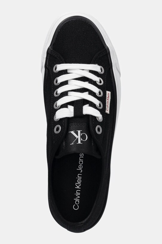 Tenisky Calvin Klein Jeans VULC FLATFORM CTN LOGO TAG čierna YW0YW01838