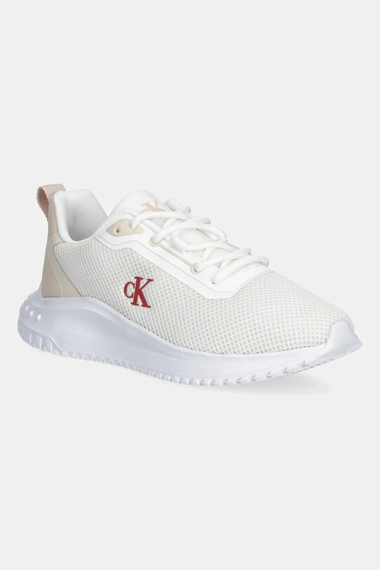 Tenisky Calvin Klein Jeans EVA RUNNER L-UP MIX MESH LOGO CK textilný biela YW0YW01851