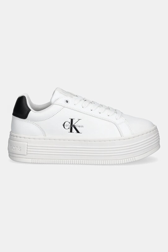 Calvin Klein Jeans sneakers BOLD FLATF LOW LACE LTH YW0YW01878 alb AW25