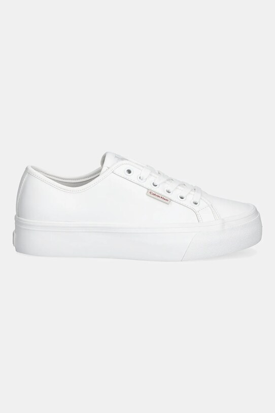 Calvin Klein Jeans sneakers VULC FLATFORM LTH YW0YW01886 alb AW25