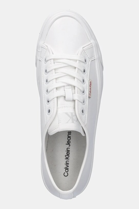 Calvin Klein Jeans sneakers VULC FLATFORM LTH alb YW0YW01886