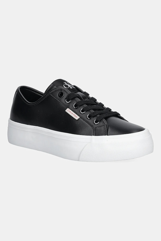 Calvin Klein Jeans sneakersy VULC FLATFORM LTH syntetyczny czarny YW0YW01886