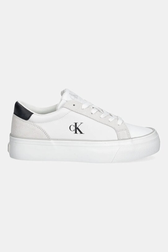 Tenisky Calvin Klein Jeans VULC FLATFORM MG NYLON MIX YW0YW01896 biela AW25