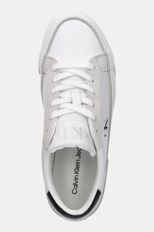 Tenisky Calvin Klein Jeans VULC FLATFORM MG NYLON MIX biela YW0YW01896