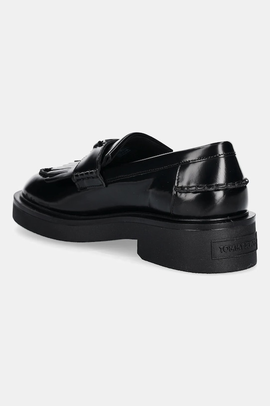 Παπούτσια Δερμάτινα μοκασίνια Tommy Jeans TJW FRINGES LOAFER EN0EN02790 μαύρο