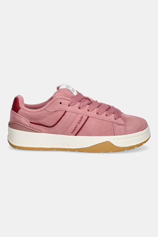 Superge iz semiša Tommy Jeans TJW SKATE SNEAKER EN0EN02808 roza AW25