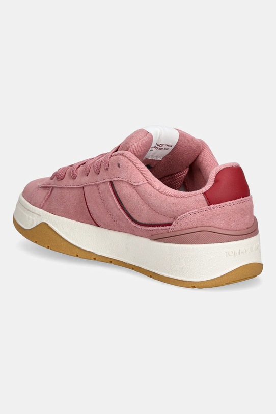 Obutev Superge iz semiša Tommy Jeans TJW SKATE SNEAKER EN0EN02808 roza