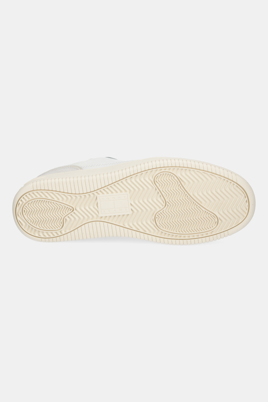 Kožené tenisky Tommy Jeans TJW RETRO BASKET SNEAKER EN0EN02818 biela