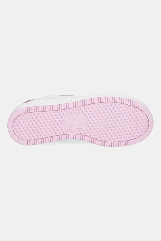 Tommy Jeans sneakersy skórzane TJW FLATFORM PATENT SNEAKER EN0EN02864 biały