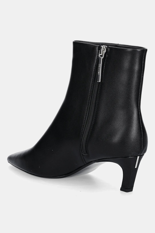 Boty Kožené kotníkové boty Calvin Klein ESS KITTEN HEEL ANKLE BOOT HW0HW02586 černá
