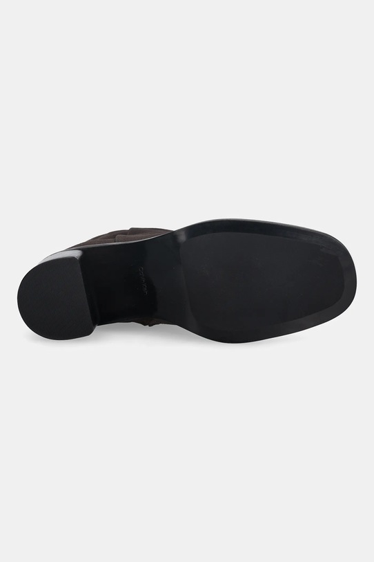 Замшевые ботинки Calvin Klein BLOCK HEEL ZIP BOOT SUE HW0HW02592 коричневый