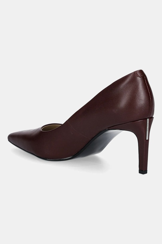 Boty Kožené lodičky Calvin Klein ESS STILETTO 70 HW0HW02607 burgundské