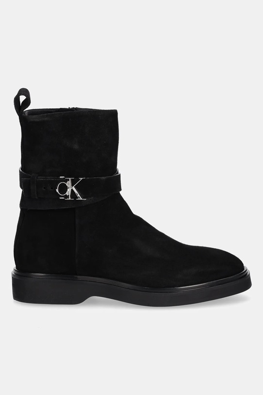 Замшевые ботинки Calvin Klein ANKLE BOOT W/ METAL LOGO SUE HW0HW02664 чёрный NC25
