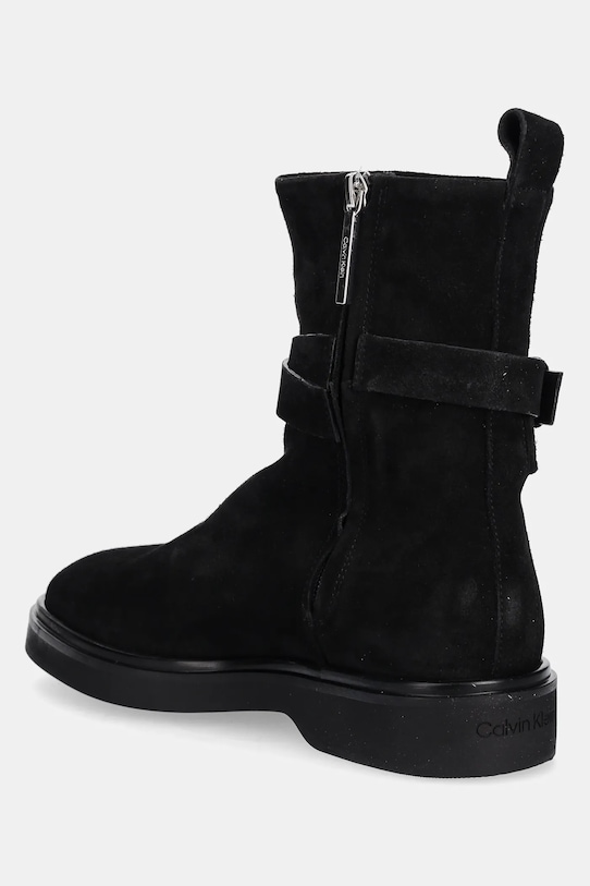 Обувь Замшевые ботинки Calvin Klein ANKLE BOOT W/ METAL LOGO SUE HW0HW02664 чёрный