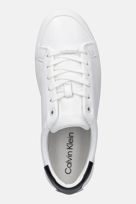 Kožené tenisky Calvin Klein LACE-UP SNEAKER LTH CK biela HW0HW02673
