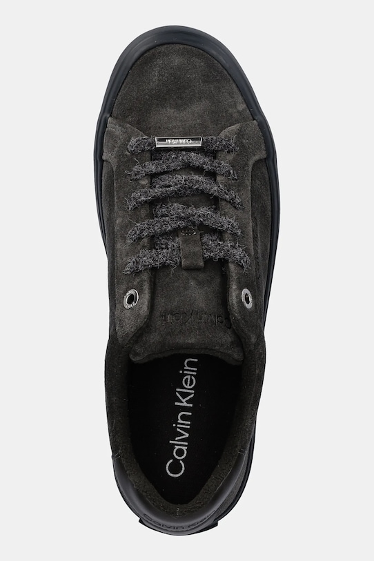 Semišové tenisky Calvin Klein LACE-UP SNEAKER SUEDE/WL CK zelená HW0HW02679