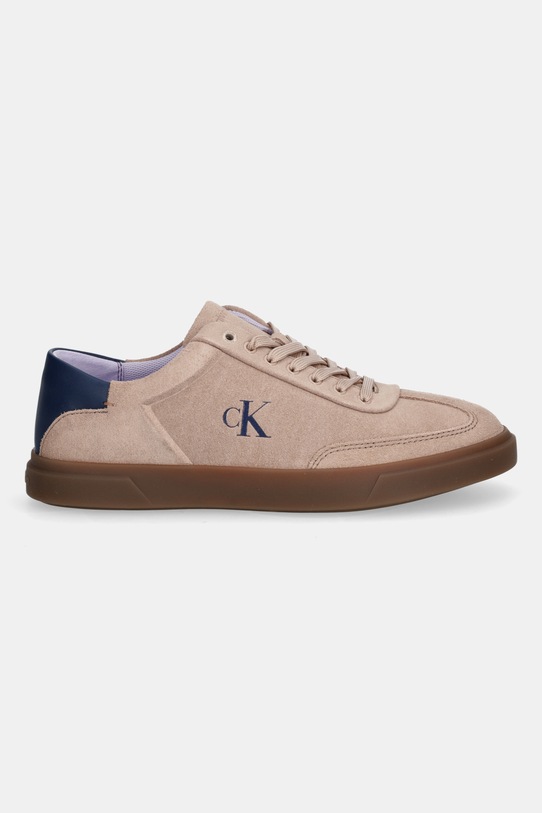 Calvin Klein sneakersy skórzane LOW PRO CUPS LACE UP HW0HW02683 beżowy AW25