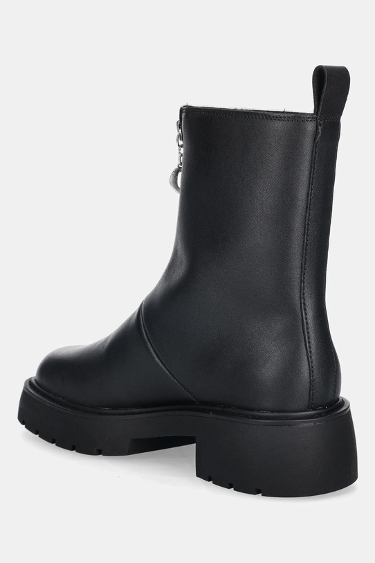 Obuwie Calvin Klein botki skórzane CHUNKY FRONT ZIP BOOT YW0YW01907 czarny