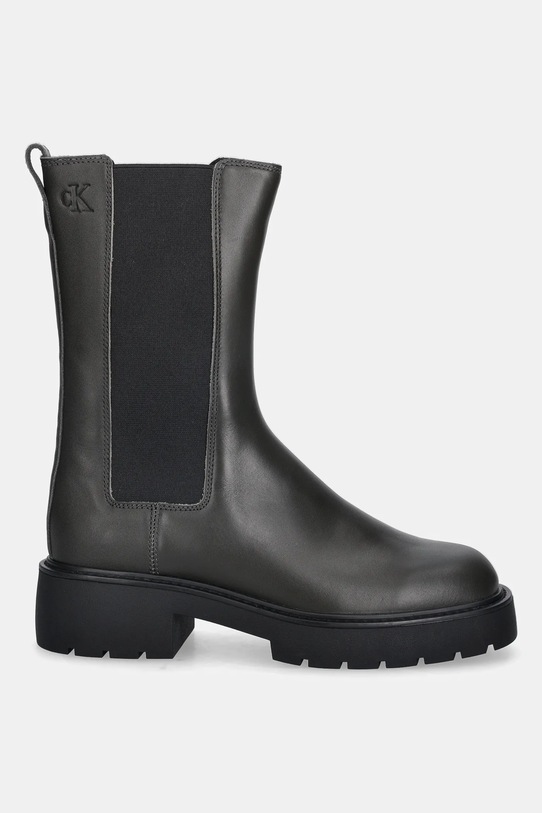 Δερμάτινες μπότες τσέλσι Calvin Klein CHUNKY HIGH CHELSEA YW0YW01909 πράσινο AW25