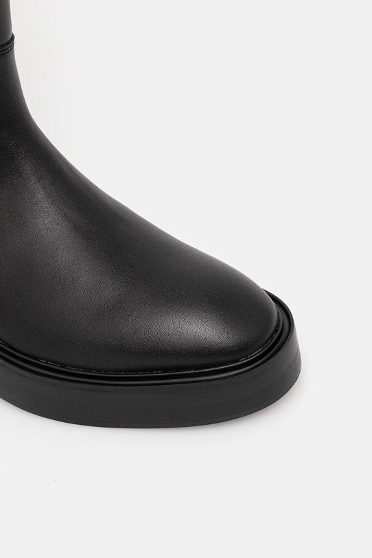 Calvin Klein kozaki skórzane CONCAVE WELT UKT BOOT LTH czarny YW0YW01910