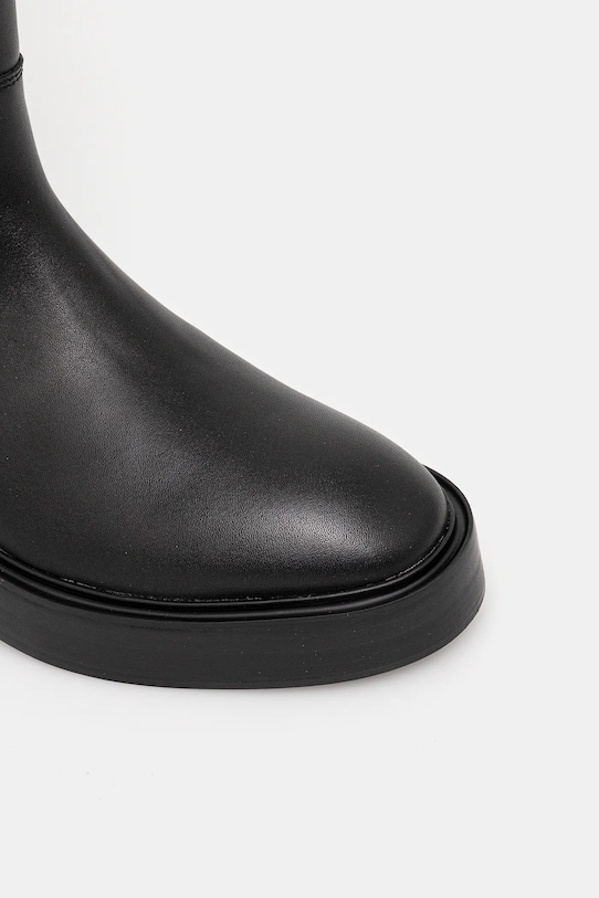 Calvin Klein kozaki skórzane CONCAVE WELT UKT BOOT LTH czarny YW0YW01910