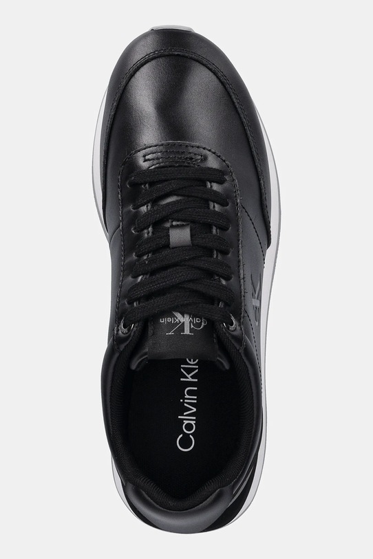 Кроссовки Calvin Klein RETRO RUNNER LACE UP LTH MG чёрный YW0YW01942