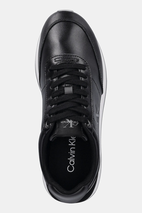Маратонки Calvin Klein RETRO RUNNER LACE UP LTH MG черен YW0YW01942