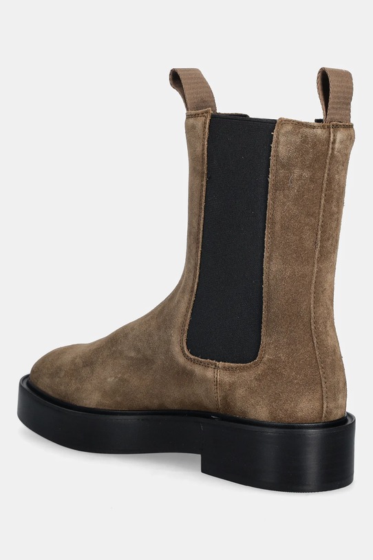 Παπούτσια Σουέτ μπότες τσέλσι Calvin Klein CONVAVE WELT CHESEA SUEDE YW0YW01969 καφέ