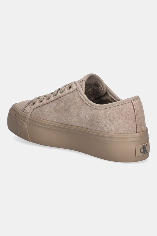 Взуття Замшеві кеди Calvin Klein VULC FLATF LACE UP SUE/WL CK YW0YW02000 бежевий