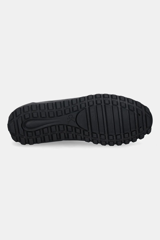 Kožne tenisice Calvin Klein LOW PROFILE RUNNER LTH MG YW0YW02049 crna