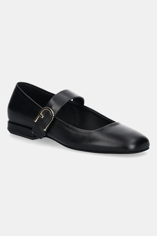 Kožené balerínky Furla Chic Ballerina čierna YJ70HIC.X30000.O6000