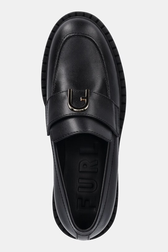 Furla mokasyny skórzane New Legacy Loafer czarny YJ81FNL.WU0000.O6000