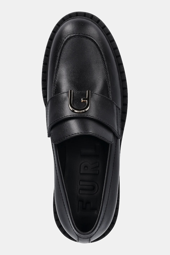 Furla mocasini de piele New Legacy Loafer negru YJ81FNL.WU0000.O6000