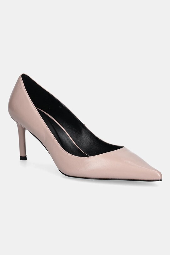 BOSS szpilki skórzane Gracey 5-8 cm różowy 50548540.556