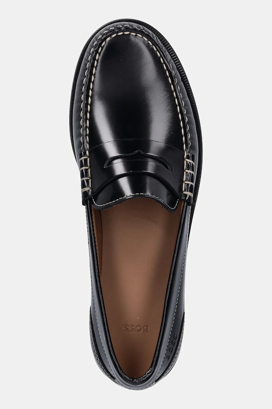 Kožené mokasíny BOSS Lycia černá 50548570.001