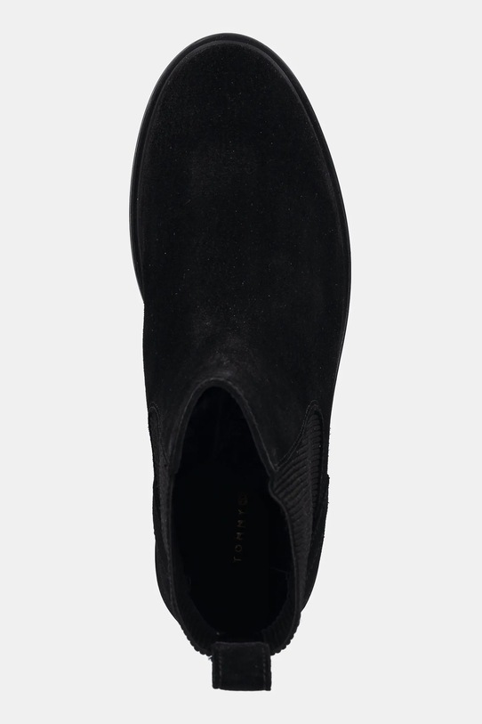 Semišové kotníkové boty Tommy Hilfiger FLAG SUEDE CHELSEA BOOT černá FW0FW08780